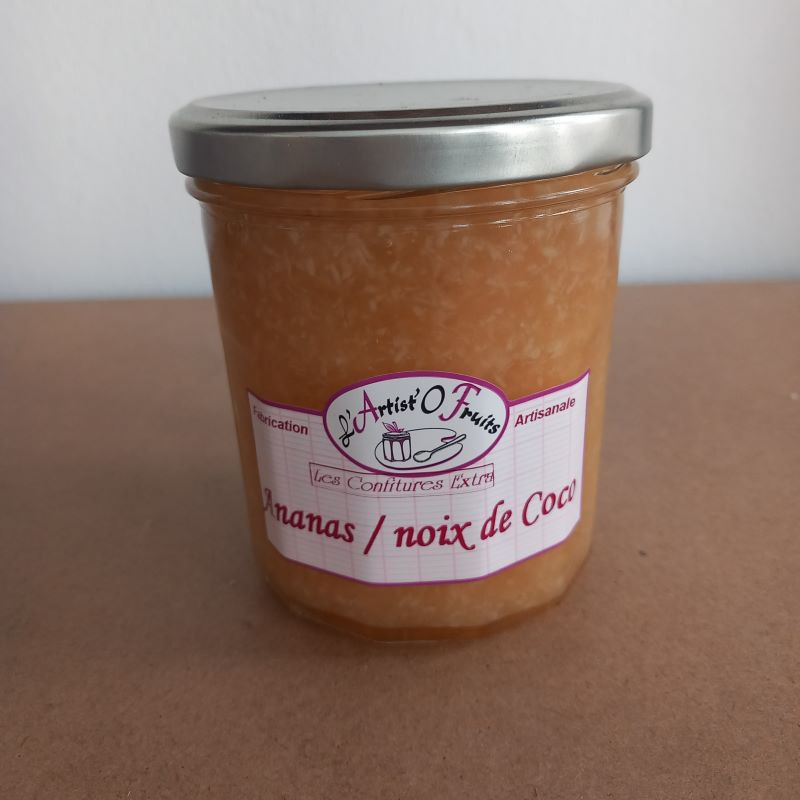 Confiture Ananas et noix de coco 330g