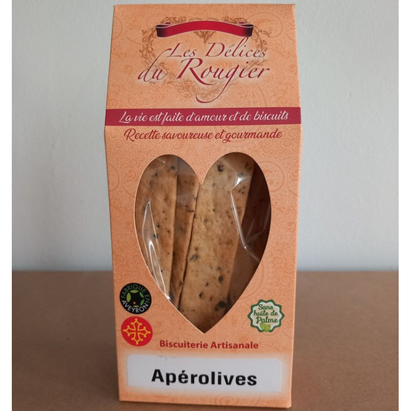 Apérolives biscuit apéritif aux olives, 100g