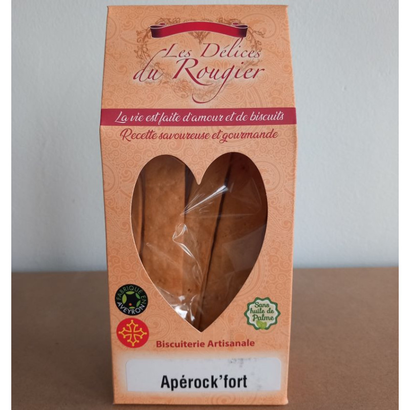 Apérockfort biscuit apéritif au roquefort, 100g