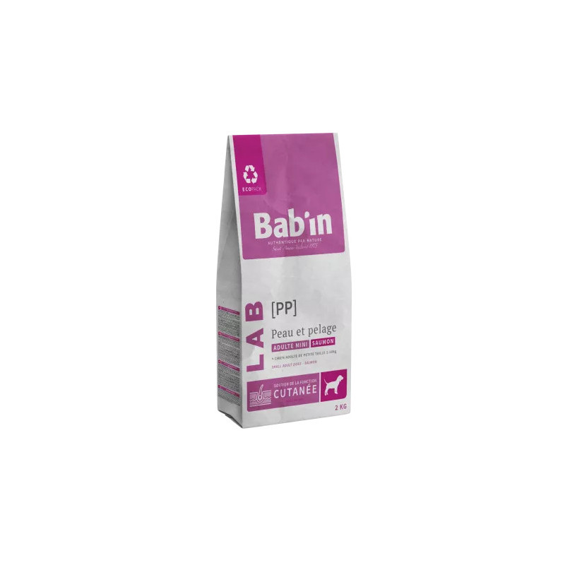 Croquettes chien mini BAB'IN LAB peau et pelage saumon 6kg