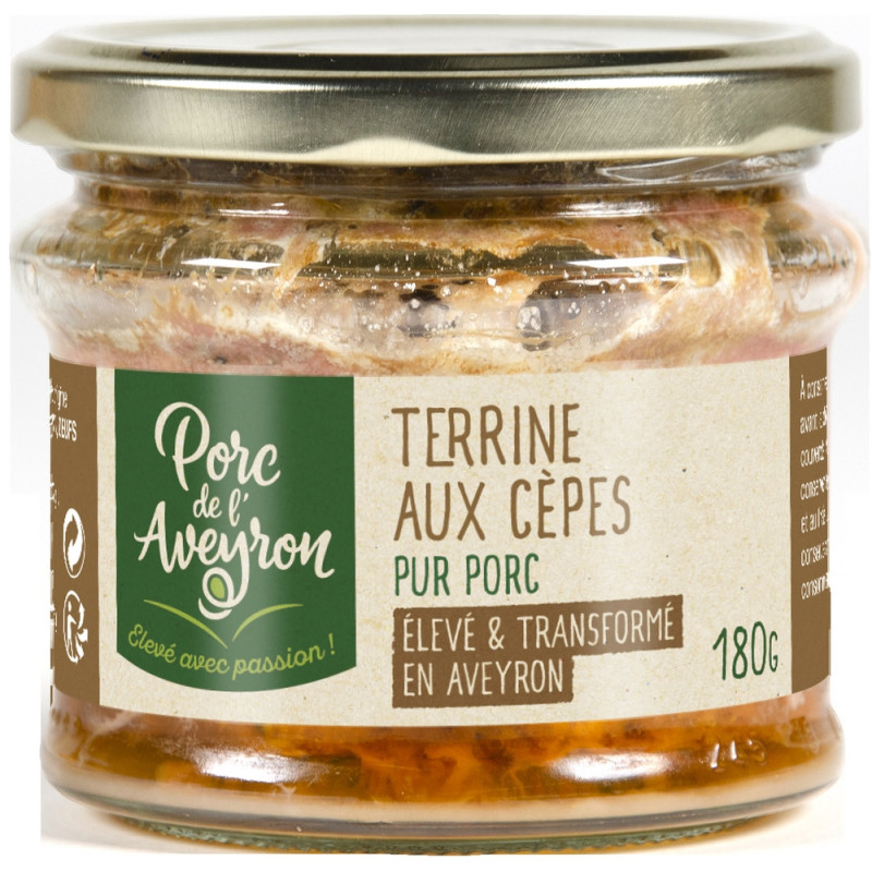 Terrine de campagne aux cèpes, 180g