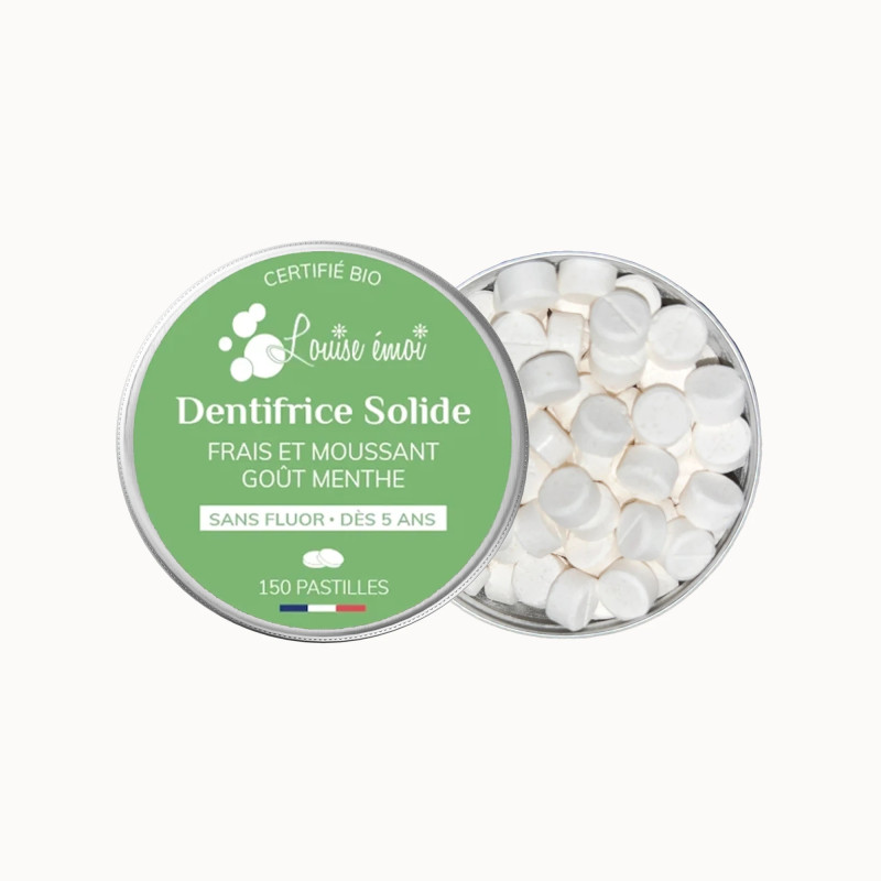 Dentifrice solide, 40 pastilles de menthe